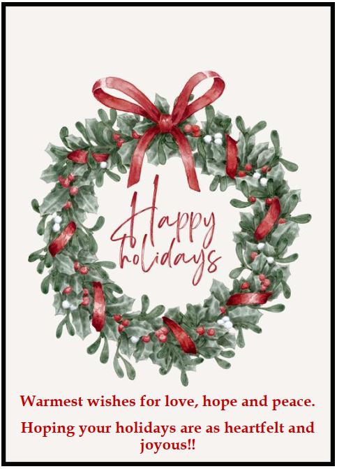 Happy Holidays - The most wonderful time of the year