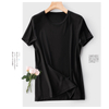 W21042 Women Silk rayon short sleeves casual fashion T Shirt
