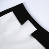 G470 Women Color-block suiting fabric mid waist flapped pocket mini skirt