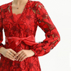 C165-1 Cut Out Embroidery Maxi Evening Dress