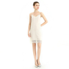 D078-2 Women floral lace cape sleeve flared asymmetric hem midi evening dress