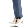 P181 Women Tencel polyester stretch denim straight leg smart casual tailored trousers