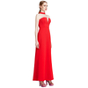 D016 Women Solid off shoulder bustier maxi evening dress