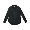 F477 Women Poplin collared long sleeves blouse