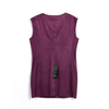 9B48 Women Stretch faux suede metal zip shoulder mini sheath dress