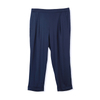 C799 Women solid back elasticated waist cropped casual pants