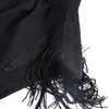 F631 Women Solid chiffon fringed shoulder epaulettes sleeveless blouse