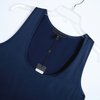 Y481 Women Solid scoop neck asymmetric hem casual tank top