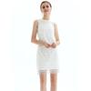 T107+S108 Women Sequin fringes sleeveless top mini skirt party set