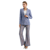 P164 Women Floral lace mid-rise boot-cut tailored evening trousers
