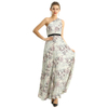 D202 Print CDC Single Shoulder Sunburst Pleated Maxi Evening Dress