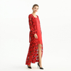 C165-1 Cut Out Embroidery Maxi Evening Dress