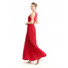 R196 Women Solid sleeveless sunburst pleated party jumpsuit